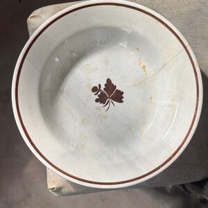 Vintage Alfred Meakin White Gold Tea Leaf Design